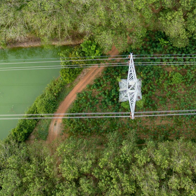 Overhead drone lines